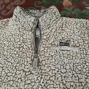 Woolrich Men's Zip Up Sherpa Sweater - Cream